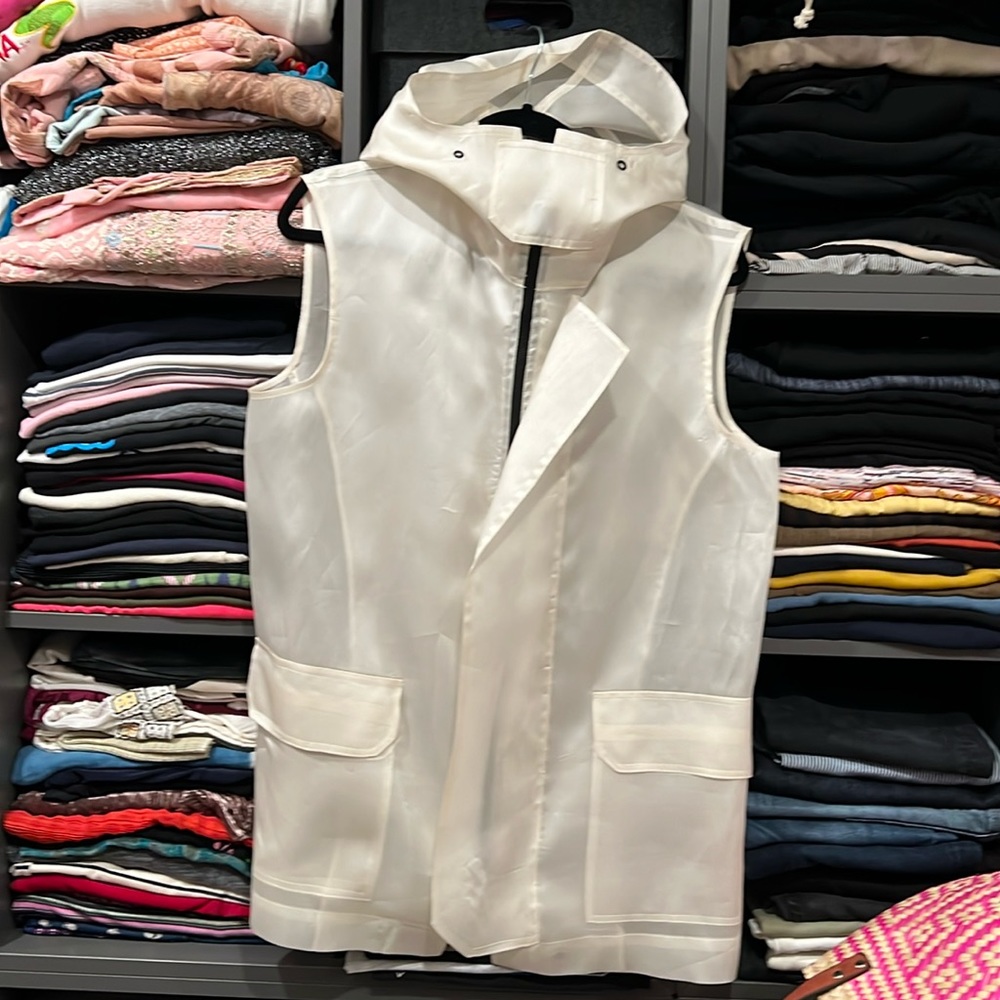 Robert Rodriguez Sheer Hooded Vest